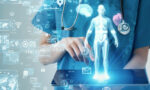 Medical technology concept. Remote medicine. Electronic medical record.